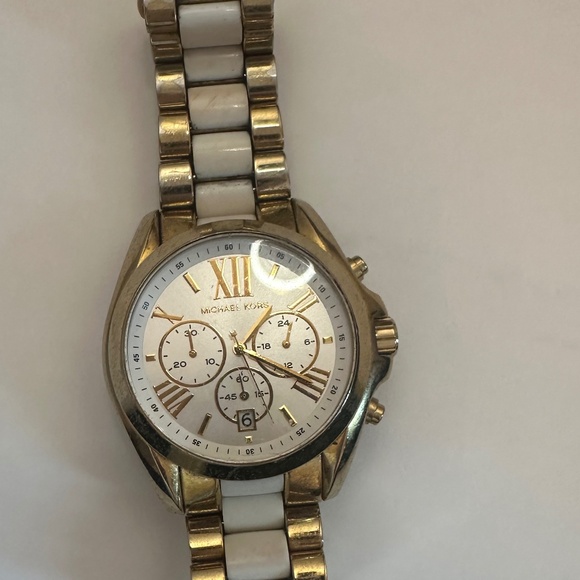 MK White and Gold Womens watch - Picture 1 of 2